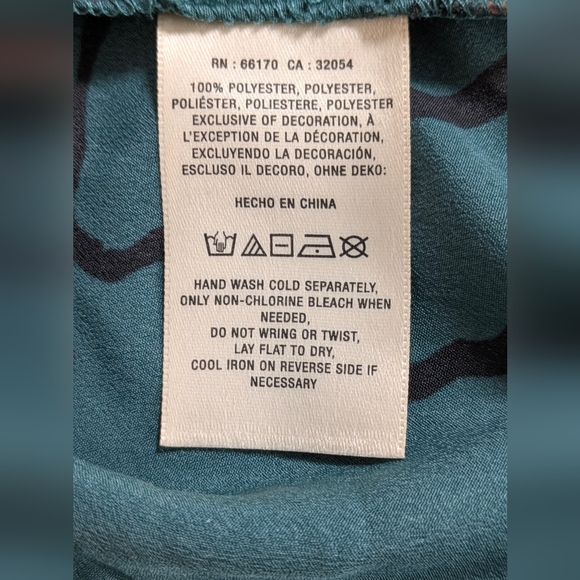 Maeve Anthropologie Mini Dress Green Peonies 3/4 Sleeve Small Beaded Neck Sz PS - Picture 14 of 14